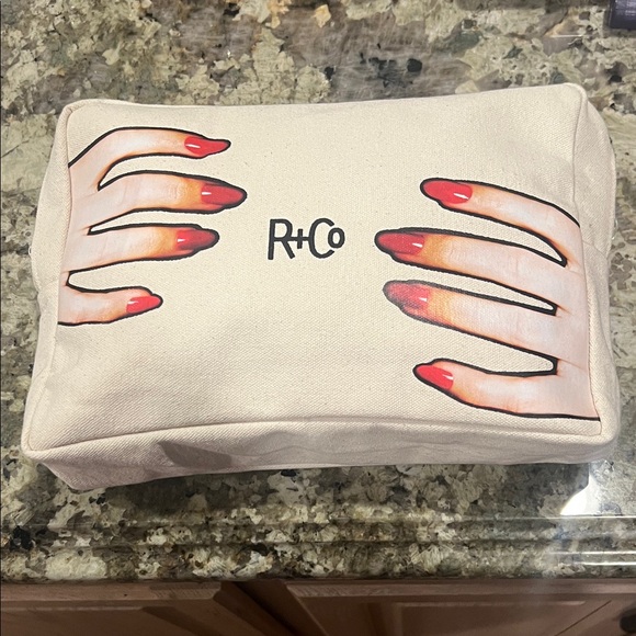 R+Co Handbags - R+Co Day+Night Travel Bag with Red Nail Art 11”x3” - Brand New! Empty Bag